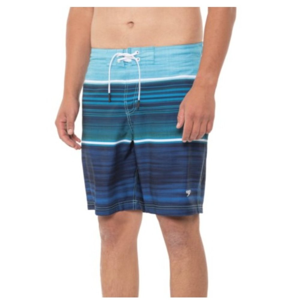 NWT Speedo Men's Barrier Beach Bondi 2-Way Stretch Board Shorts Swim Trunks